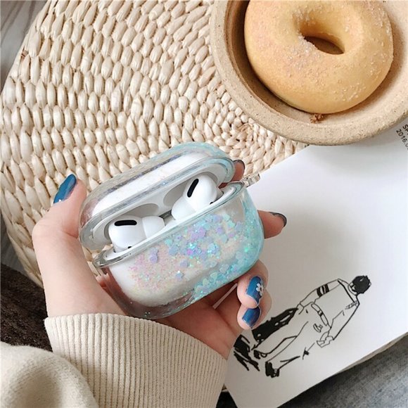 Glitter Liquid Quick Sand Airpods 1 2 Pro case - Picture 6 of 13